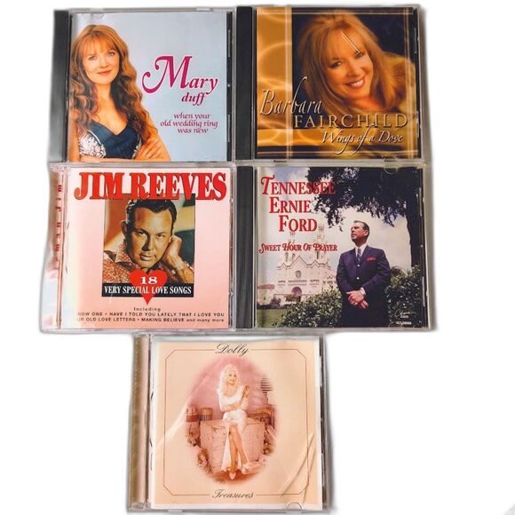 Lot 5 County Music CDs Dolly Parton Jim Reeves Mary Duff + More - Picture 1 of 6